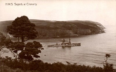 HMS Superb at Cromarty c1910