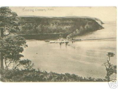 Warship Entering Cromarty Firth