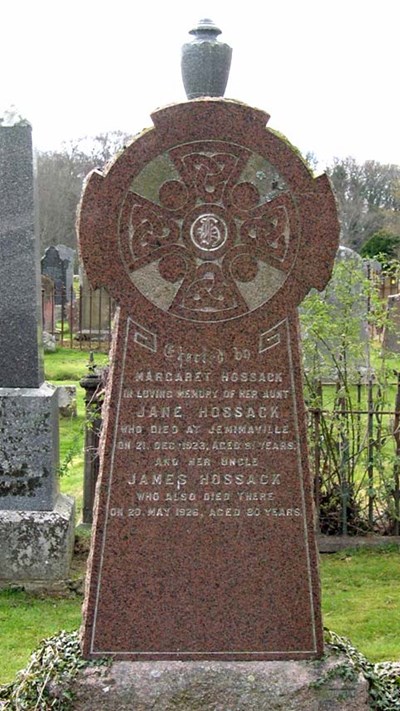 Grave of Jane Hossack, d.1923