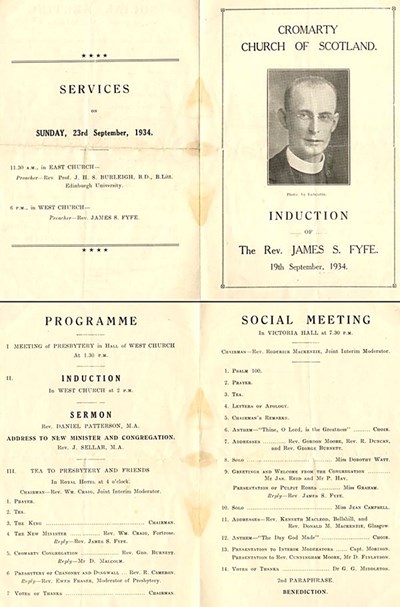 Programme for Induction of Minister - 1934