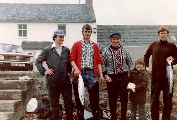 Salmon fishing in front of Moonfleet - c1984