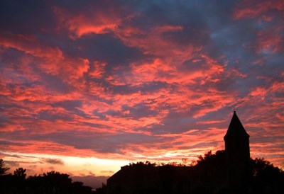 Sunset over the Gaelic Chapel - Midsummer 2004