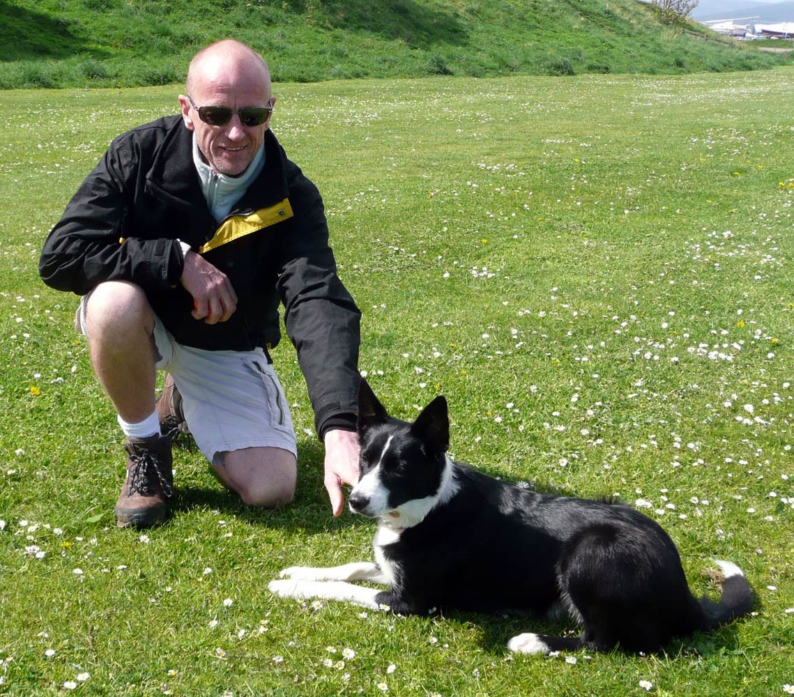 Macy with Dave on the Links