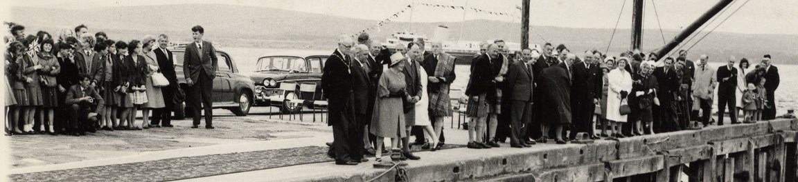 The Queen arriving at Cromarty Harbour