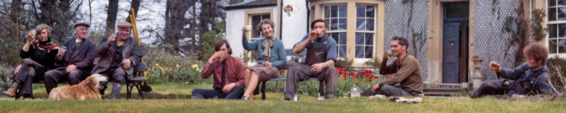 Toasting the harvest at Rosefarm - c1975