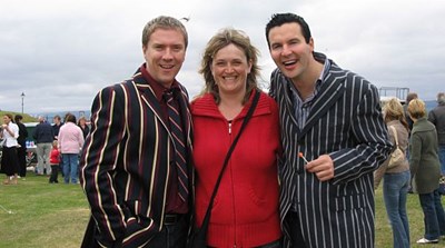 Colin & Justin with Marion Graham.