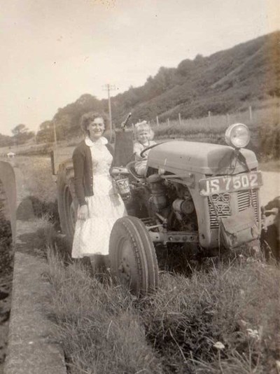 Tractor on Shore Road - 1955
