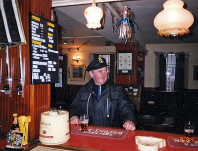 Ronnie Hendry, Harbourmaster, in the Cromarty Arms