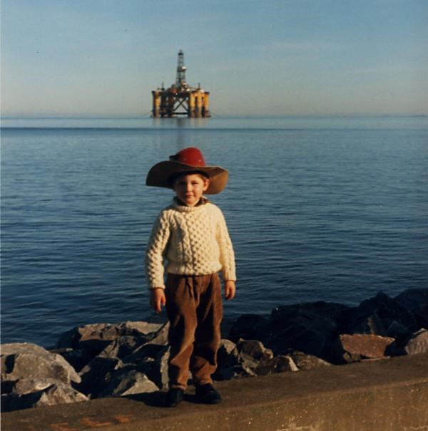 Iain Hogg on the Sea Wall - 1989