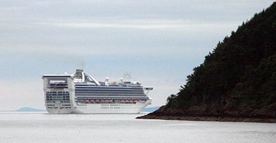 Grand Princess cruise liner in the Cromarty Firth