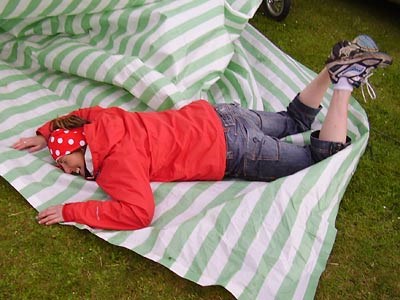 Helen Packing up after the Regatta