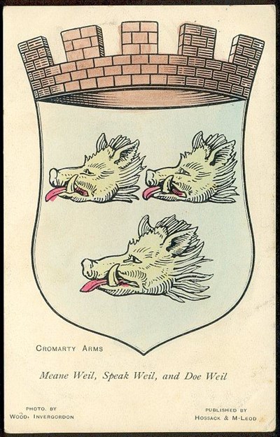 Cromarty Coat of Arms on a Postcard