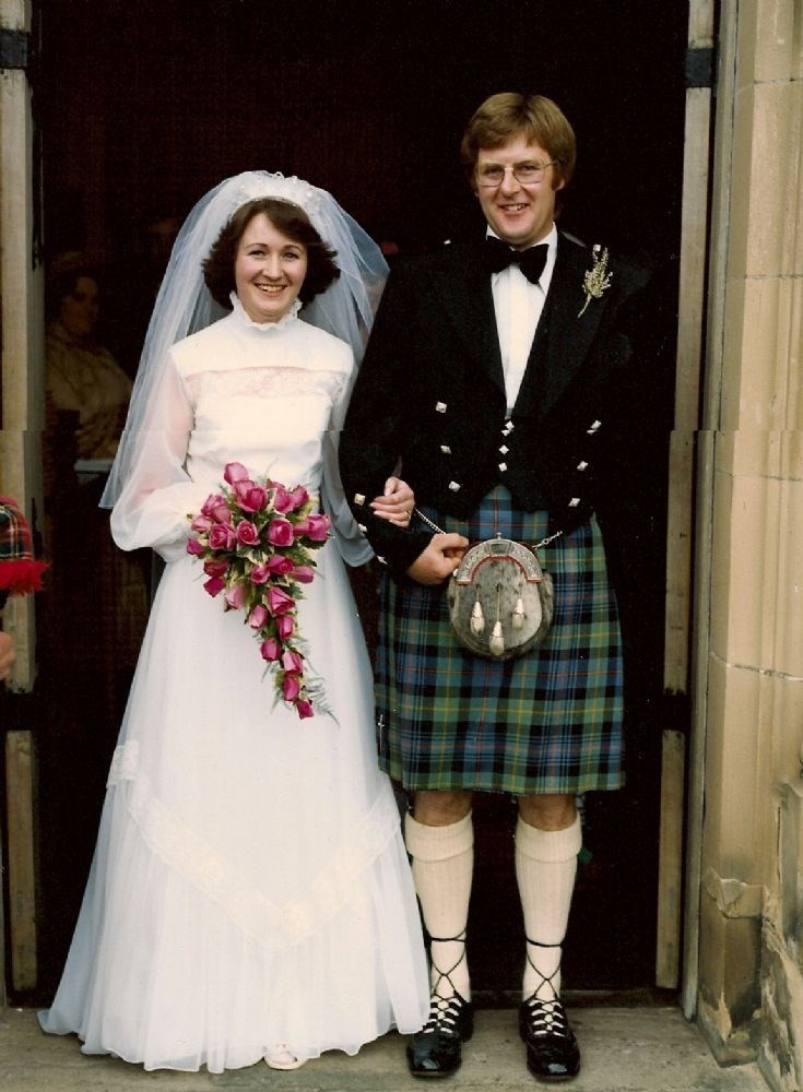 Chrissie and Robert Hogg on their wedding day - 1979