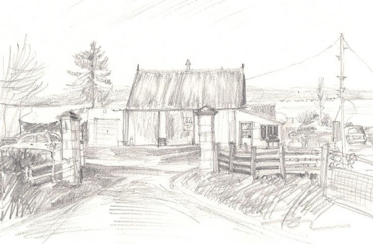 Sketch of Scott's Garage Jemimaville