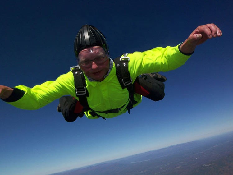 Councillor David Alston Skydiving over New York 