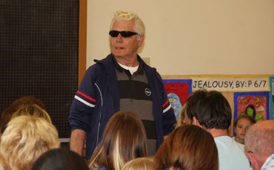 Dougie McPhee at Cromarty Primary School in June 2010.