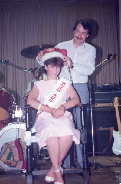 Kim Sharp Being crowned Gala Queen 1984