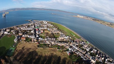 Cromarty aerial photo looking north west
