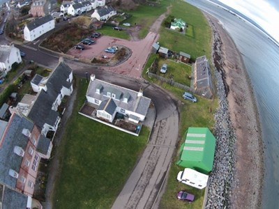 Aerial View - Shore Street with Seacott Cottage