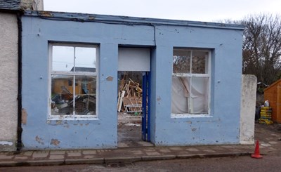 McBeath's old shop - rebuild underway