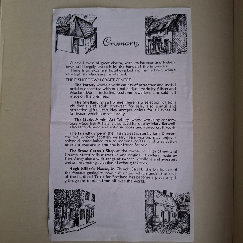 A 1970s leaflet promoting Cromarty.