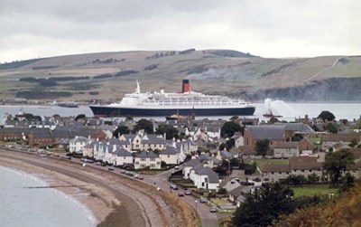 The first QE2 visit to the Cromarty Firth