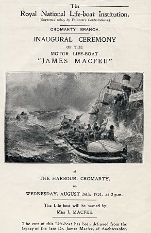 Programme for lifeboat naming ceremony - 1931