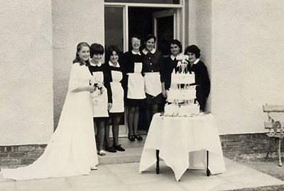 Wedding Group outside Royal Annex - 1968