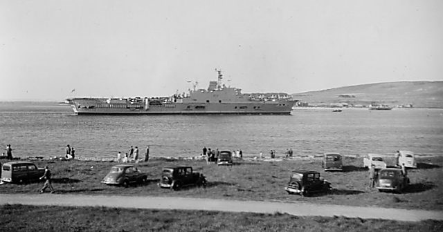 Aircraft Carrier leaving the Firth