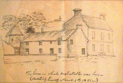 Sketch of Hugh Miller's Cottage
