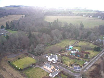 Aerial view at East end of town - 2004