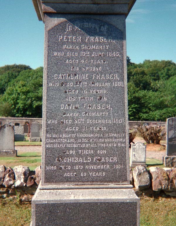 Grave of Peter Fraser, d.1846
