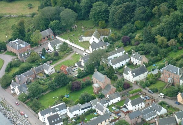 East Church and Church Street from the air