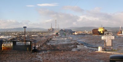 Harbour in Storm at High Tide - 2005